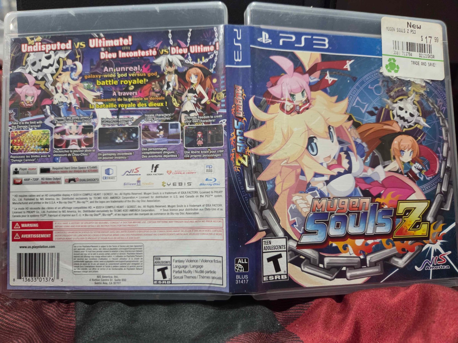 Mugen Souls Z – Sony PlayStation 3, 2014 PS3 – Complete with Manual CIB