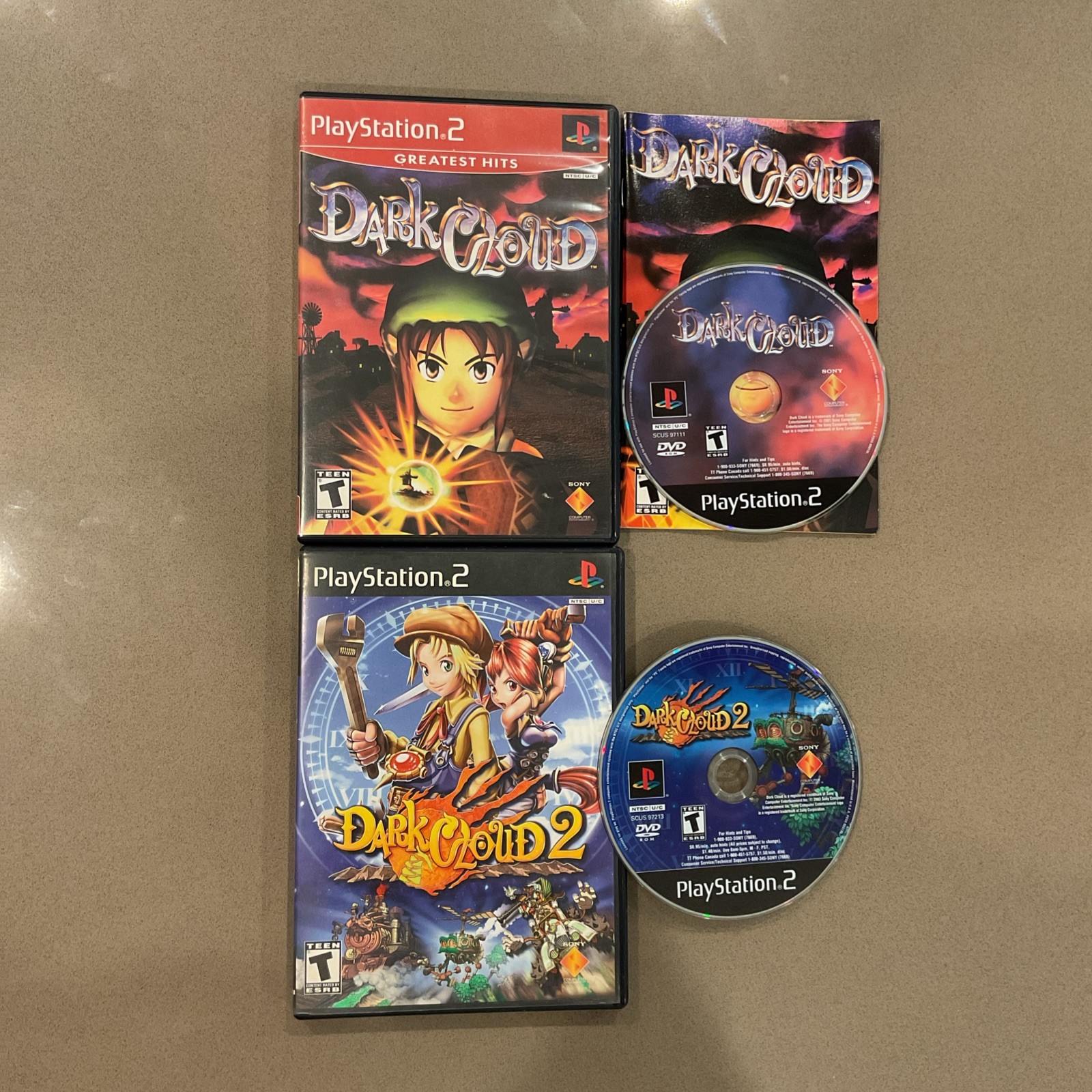 Dark Cloud 1 2 Lot PlayStation 2 PS2 Bundle