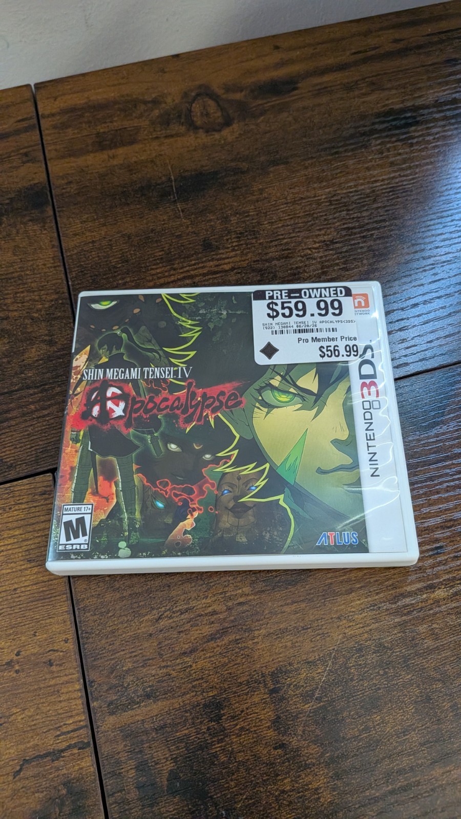 Shin Megami Tensei IV: Apocalypse ATLUS (Nintendo 3DS, 2016) CIB Tested