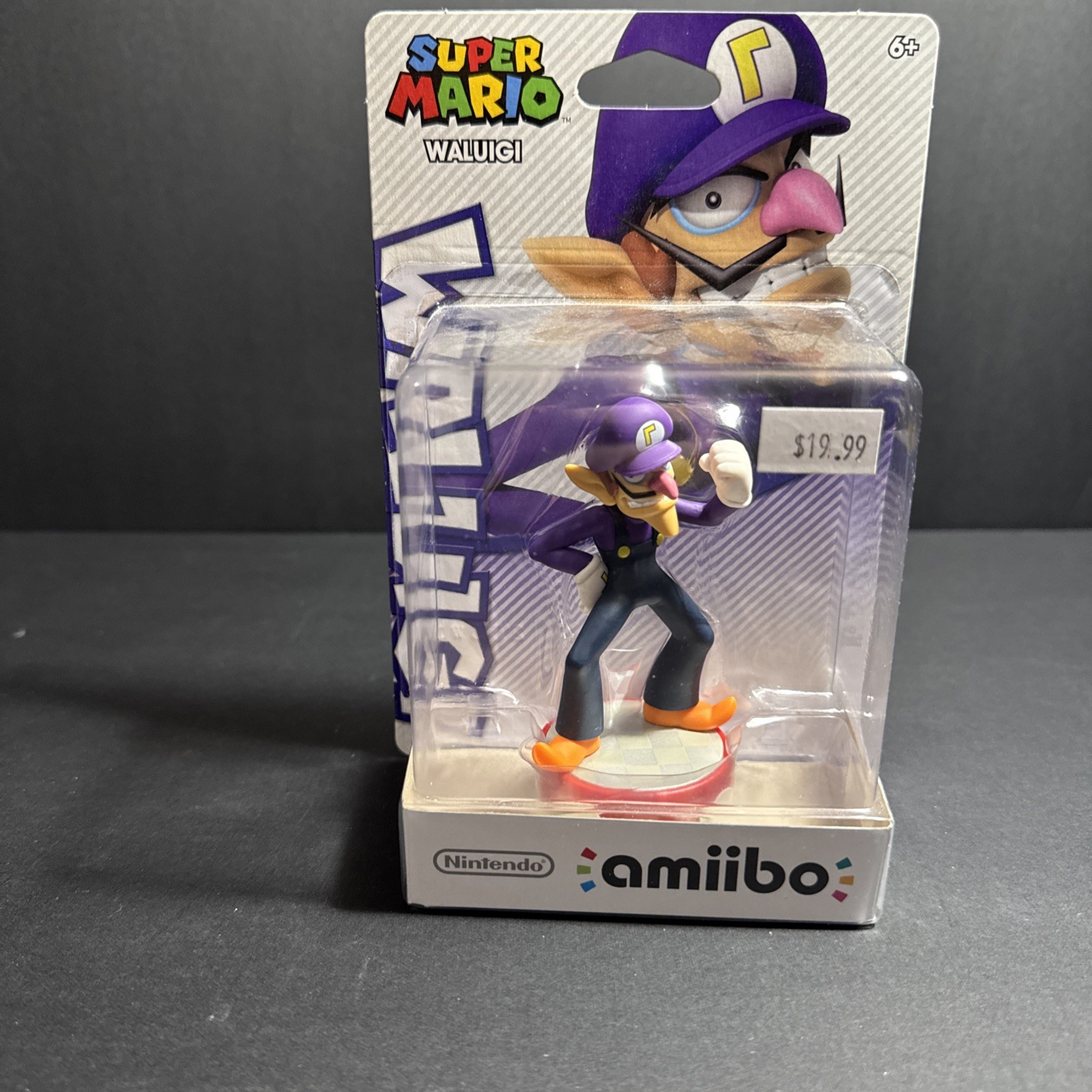 Waluigi Amiibo Nintendo Wii U New Nintendo 3DS Super Mario Series Sealed – NEW