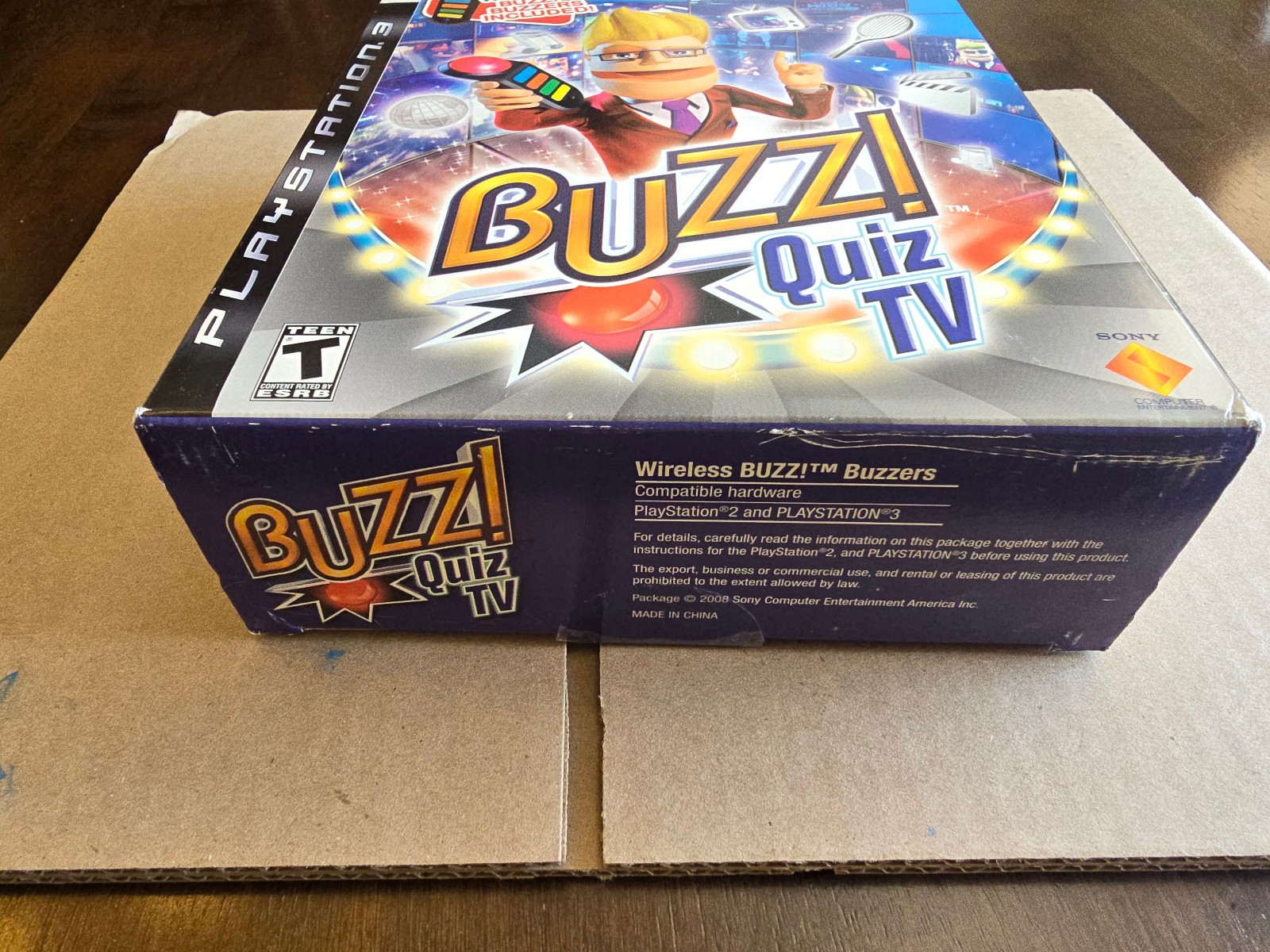 Buzz Quiz TV (Boxed Version w 4 Wireless Buzzers) (Sony PlayStation 3, 2008) New