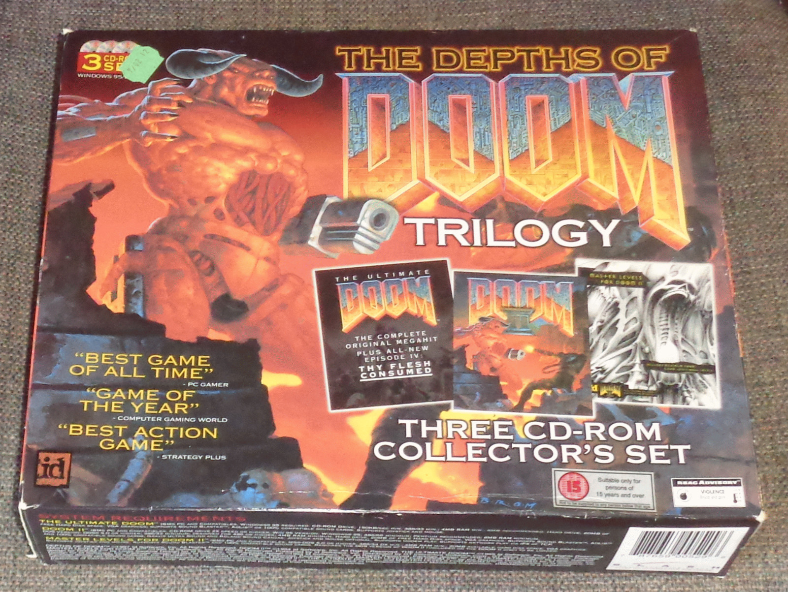 Depths of Doom Trilogy – Big Box PC Game – Ultimate, Doom II, Master Levels, CIB