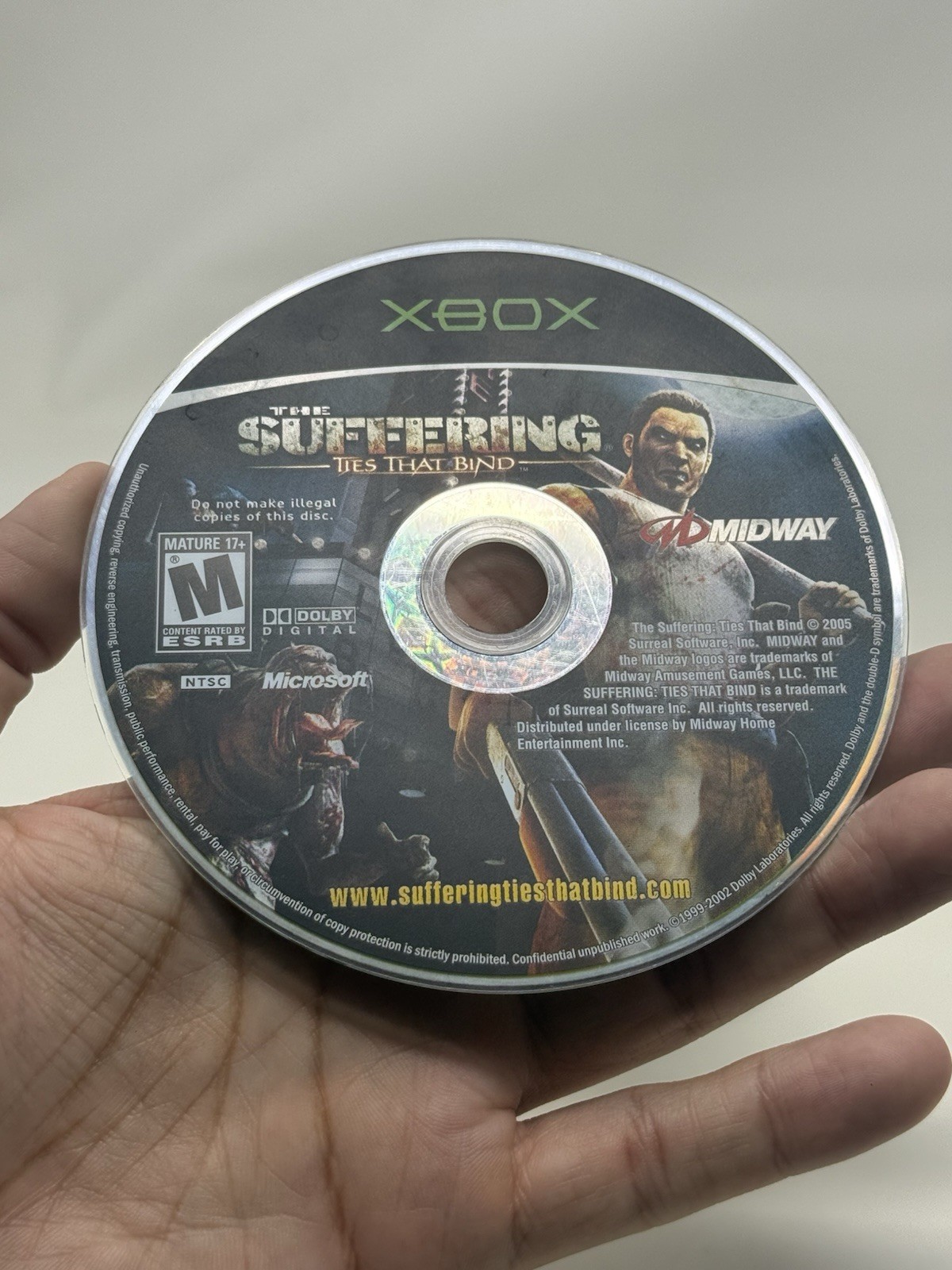 The Suffering Ties That Bind Microsoft Xbox Pristine Disc Only Authentic Tested