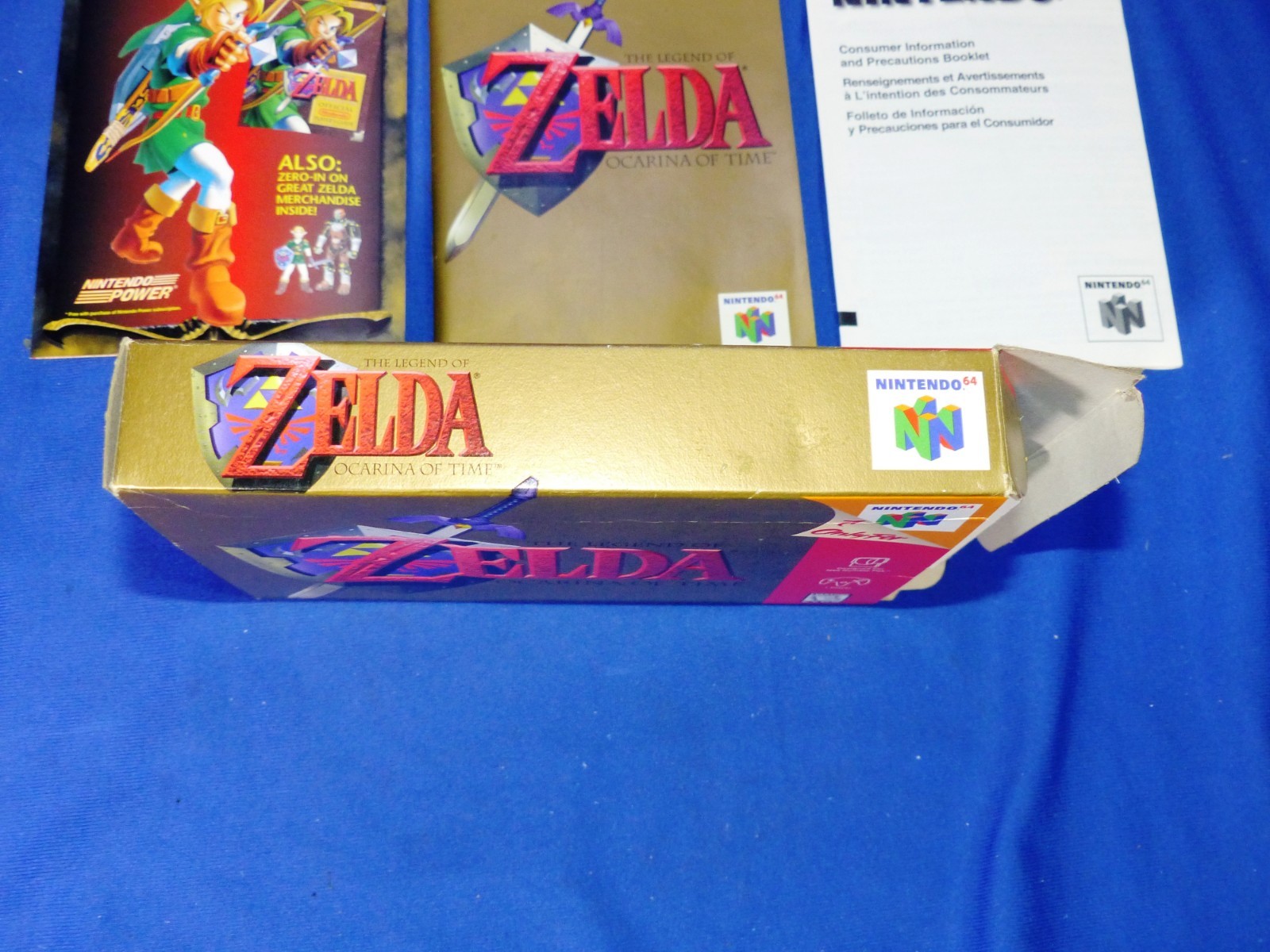 N64 Legend of Zelda Ocarina of Time Complete CIB Box stored since purchased