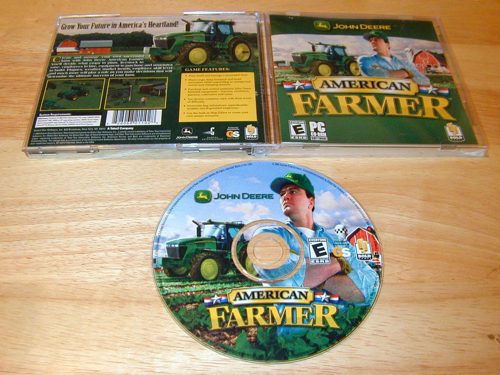 John Deere American Farmer PC CD-ROM Game Take2 game for Windows 2000/Me/XP