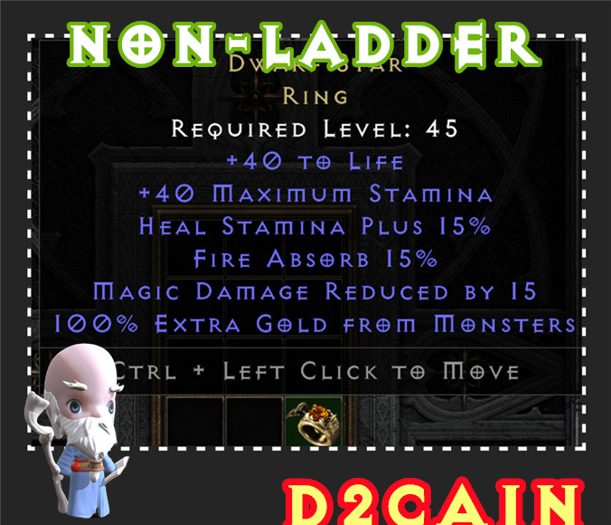 Diablo 2 SC⭐️Non-Ladder⭐️Dwarf Star Ring⭐️PC/SWITCH/PS