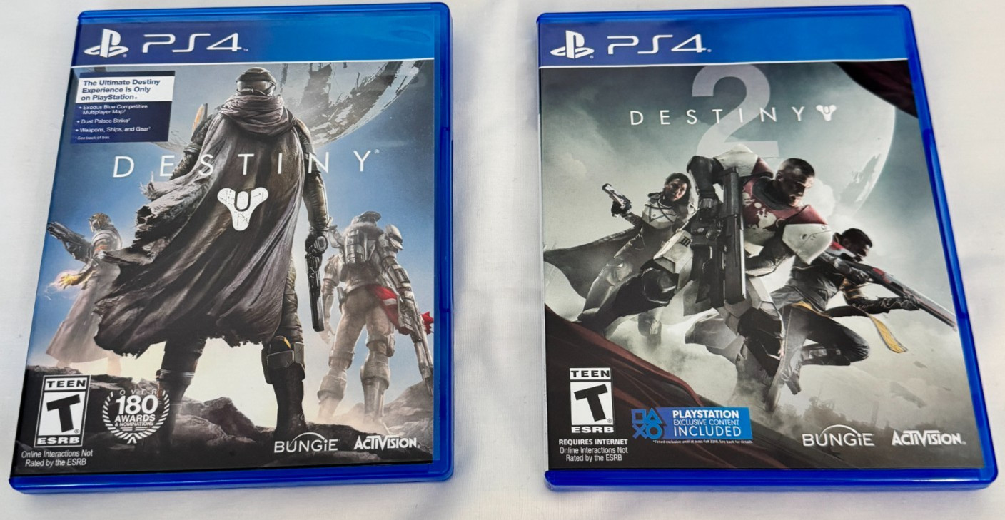 Destiny 1 & 2 Bundle PS4 Sony PlayStation 4 Excellent Condition Tested
