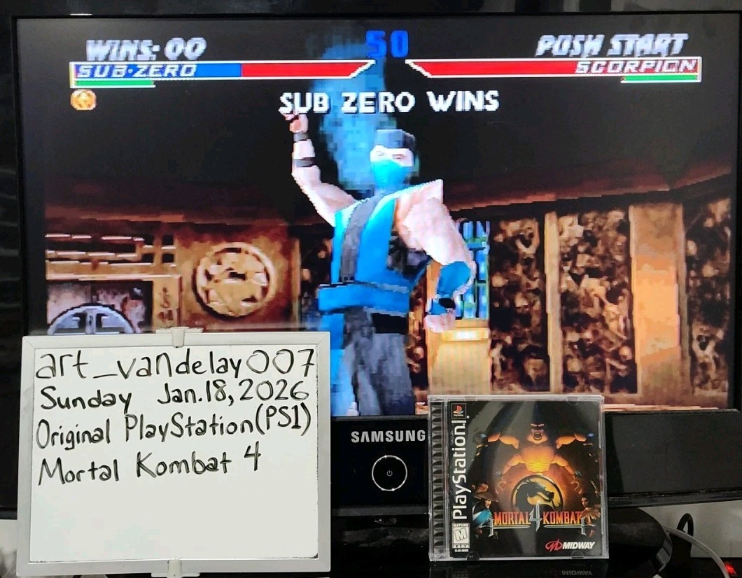 Mortal Kombat 4 – (PS1, 1997) *CIB w/ Reg Card + Case Protector* VGC* Tested!