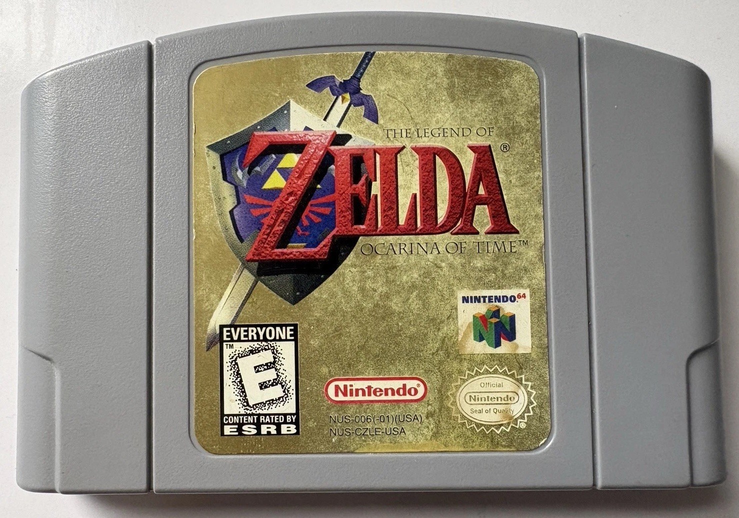 V1.0 Uncensored Zelda Ocarina of Time N64 (Grey) – RARE CZLE-0 ROM – AUTHENTIC