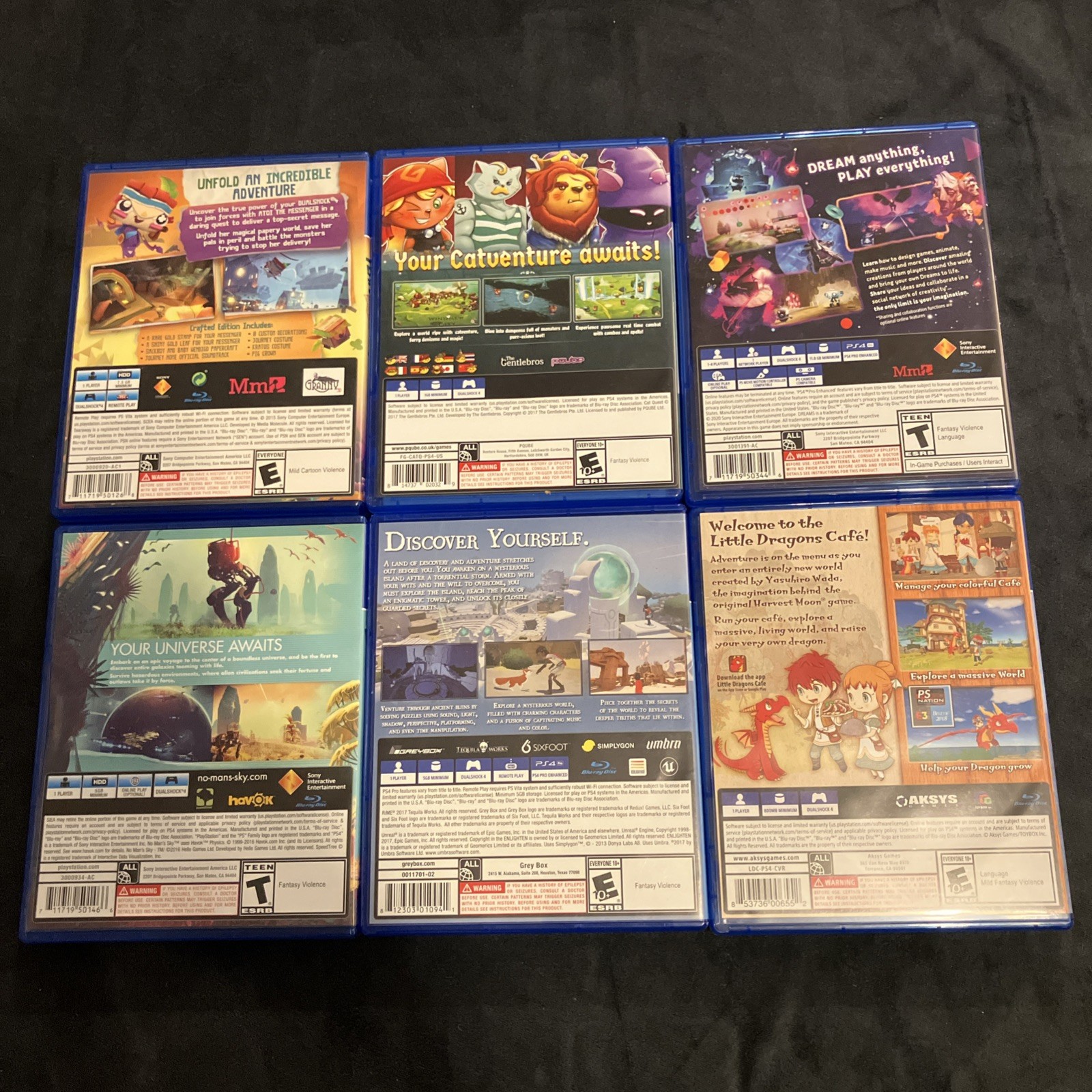 PS4 Cozy Bundle – Tearaway, Cat Quest, Dreams, NoManSky, Rime, LittleDragonCafe