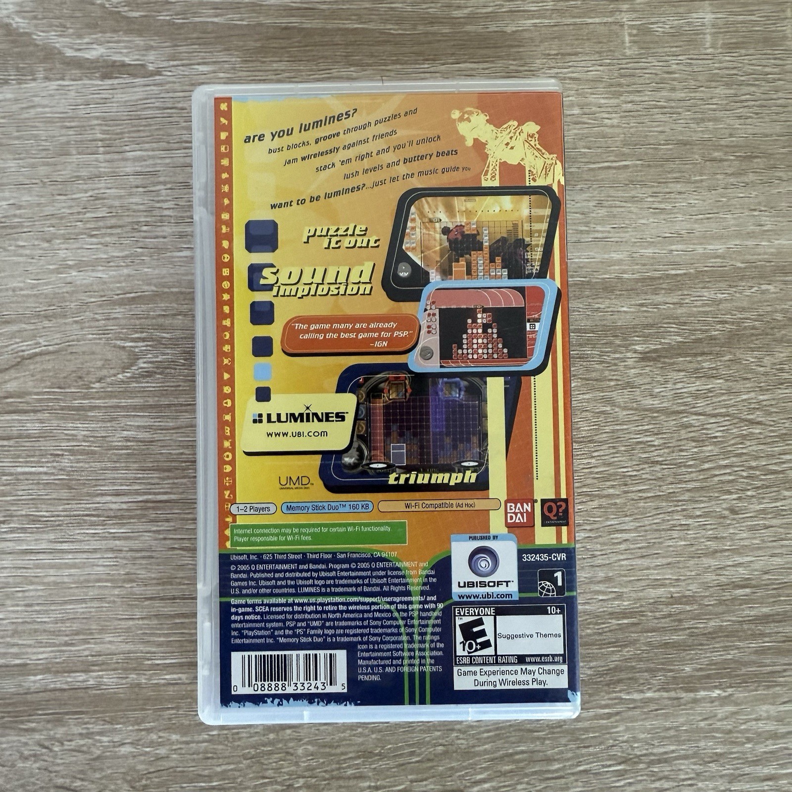 Lumines Puzzle Fusion (Sony PSP, 2005) Black Label Complete w/ Manual – #159
