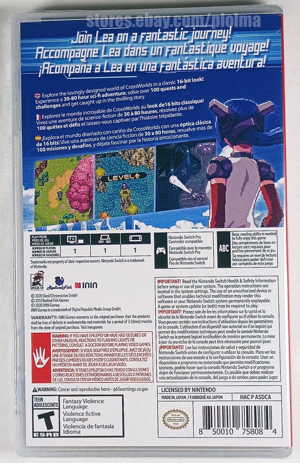 CROSSCODE Brand New NINTENDO SWITCH Game ESRB Release Cross Code