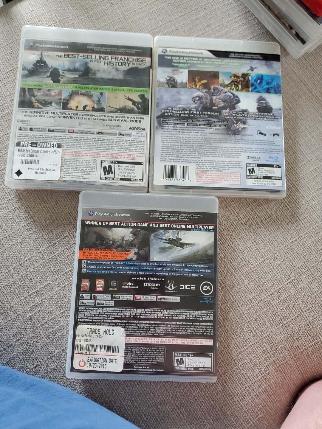 Playstation 3 FPS Games Lot (CIB)