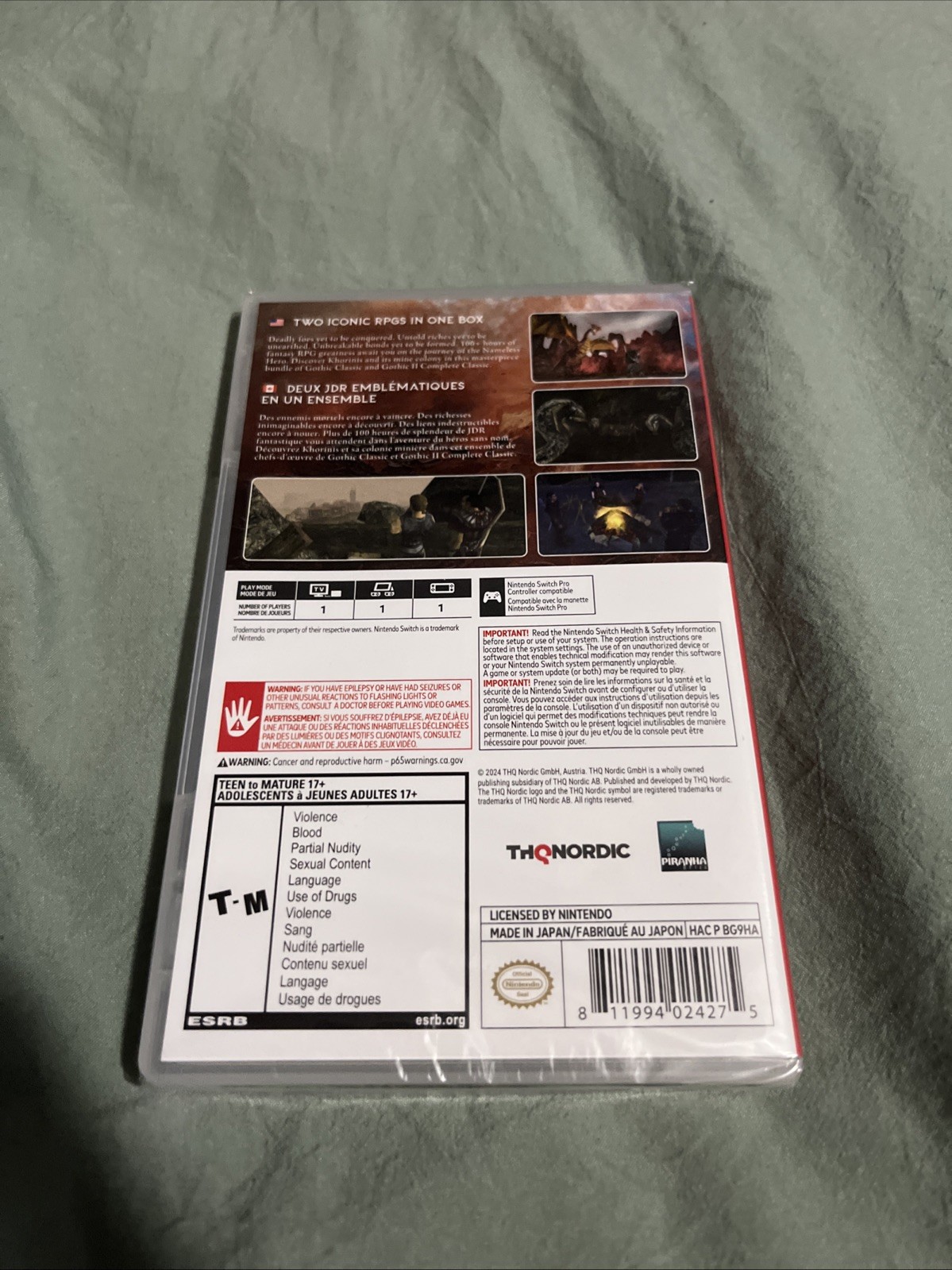Gothic Classic Khorinis Saga (Nintendo Switch) – Sealed Brand New