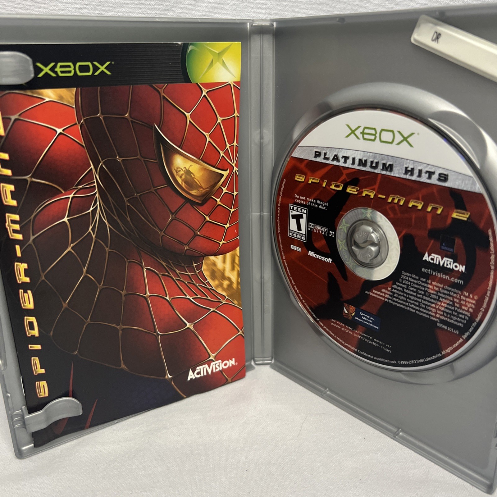 Spider-Man 2 Platinum Hits Original Xbox Open-World Superhero Action Game. B5