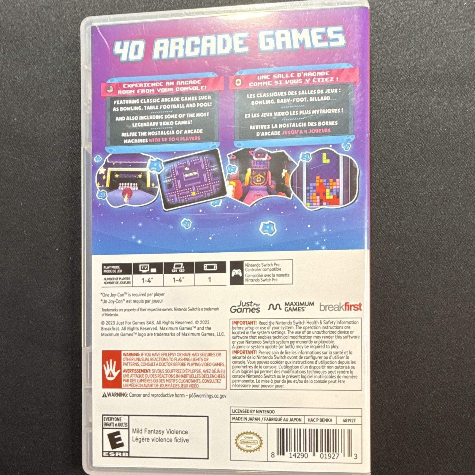 Just For Games Arcade Game Zone Nintendo Switch E NTSC-U/C 2023 Multiplayer