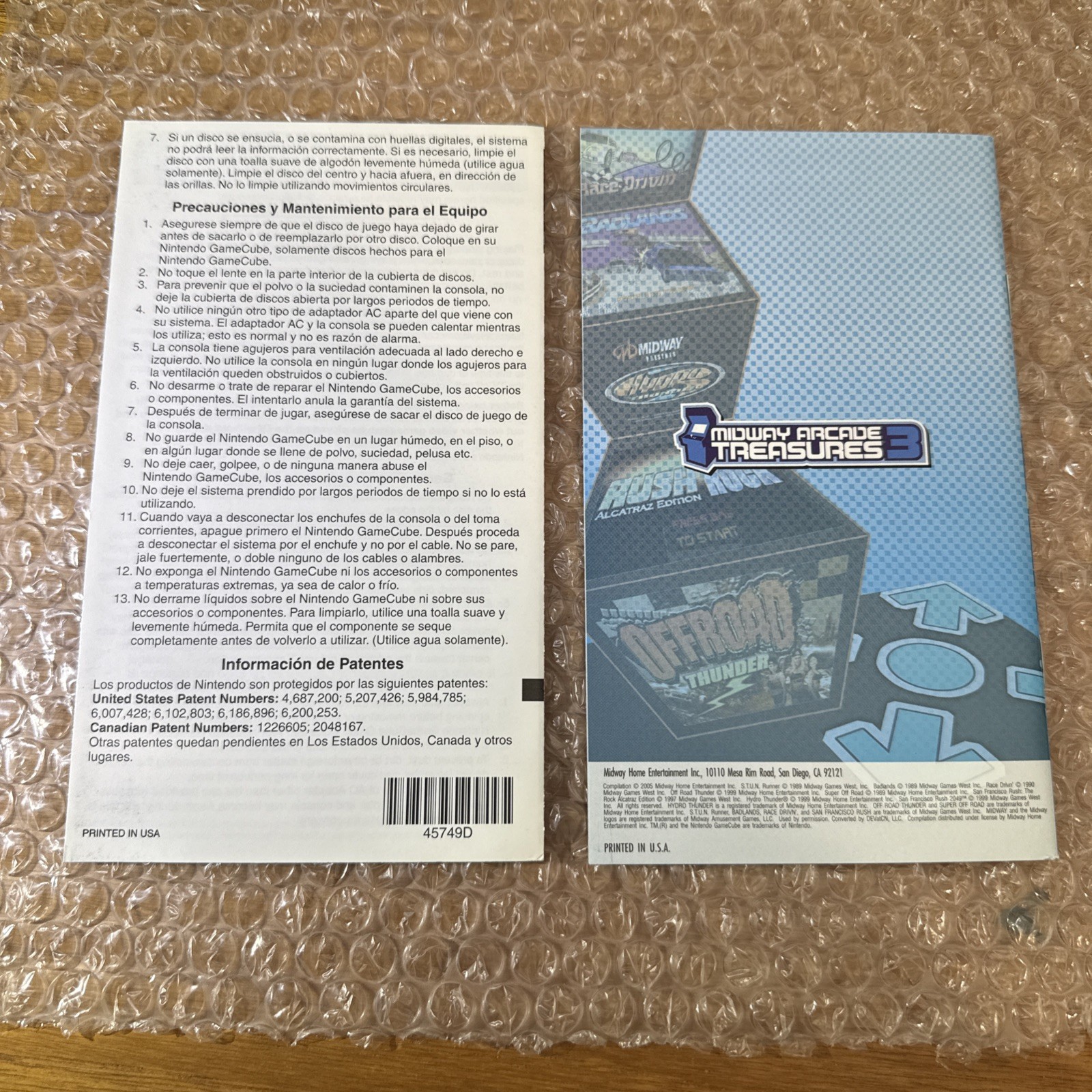 Midway Arcade Treasures 3 (Nintendo GameCube, 2005) Complete CIB Tested Working