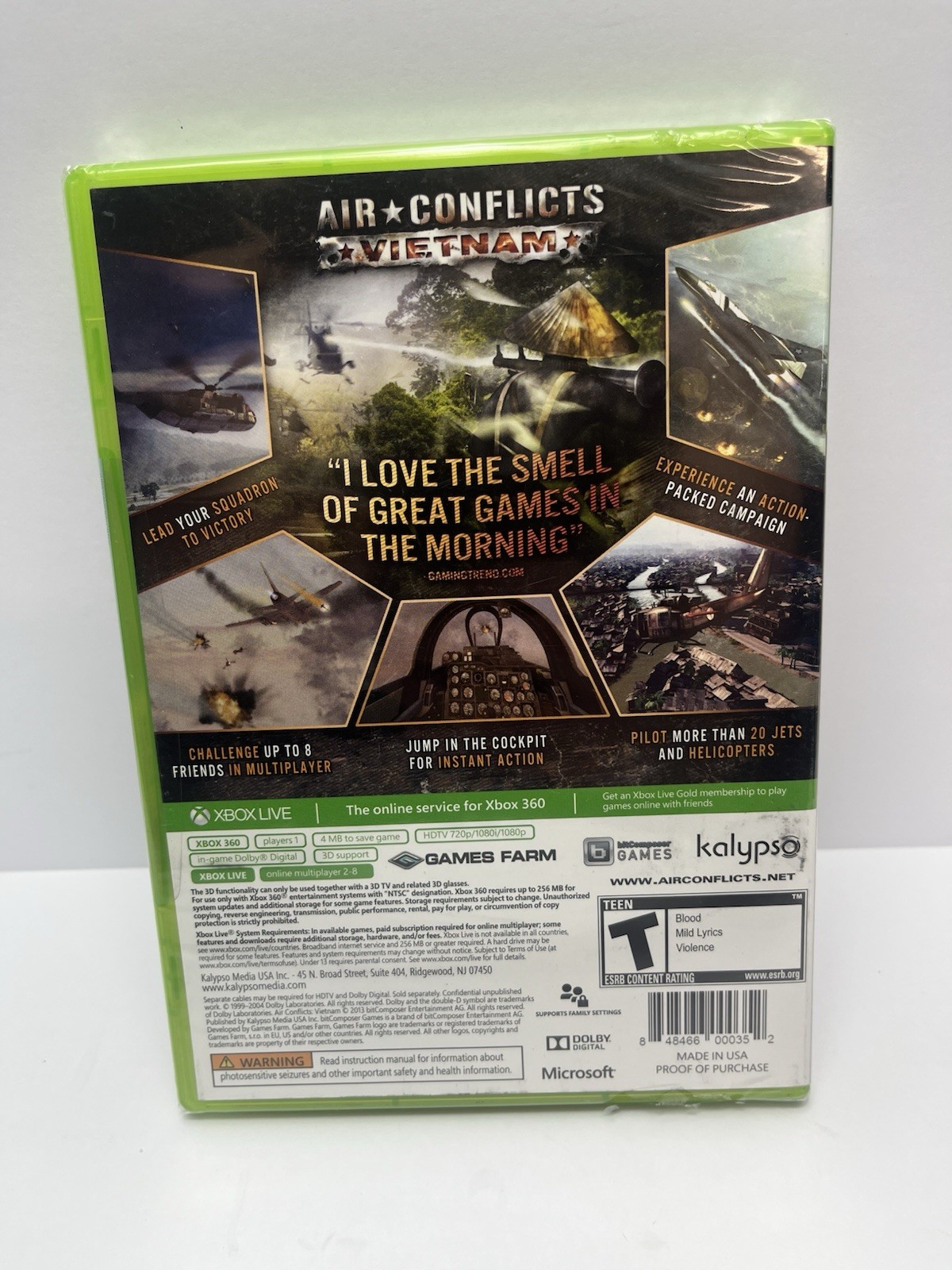 Air Conflicts: Vietnam Xbox 360 3D Compatible Xbox Live T NTSC-U/C