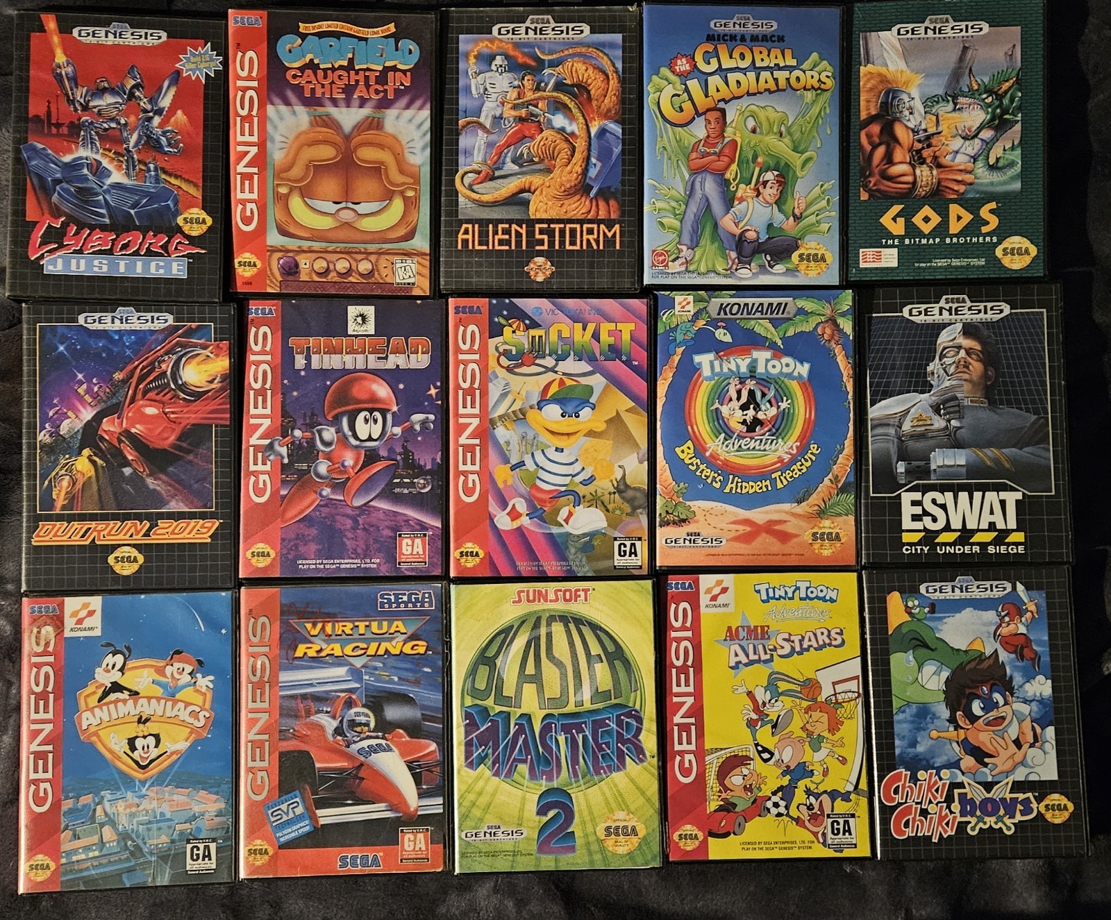 Sega Genesis Games Lot 15 Games CIB Complete with Cases and Manuals