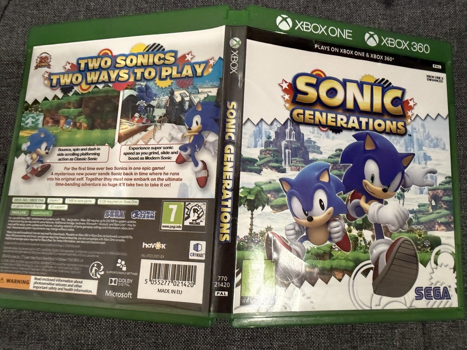 SEGA Sonic Generations & Sonic Forces (Sonic the Hedgehog) Xbox One Discs