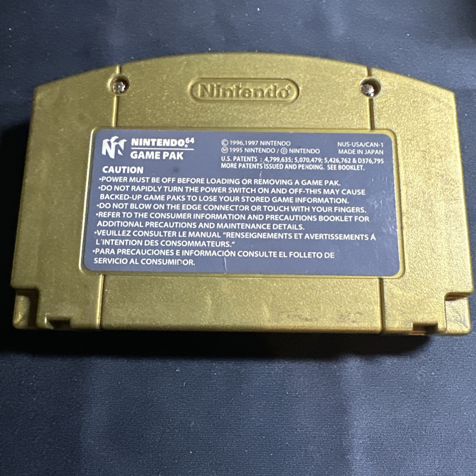 Legend of Zelda: Majora’s Mask Golden Holographic Collector’s Edition N64