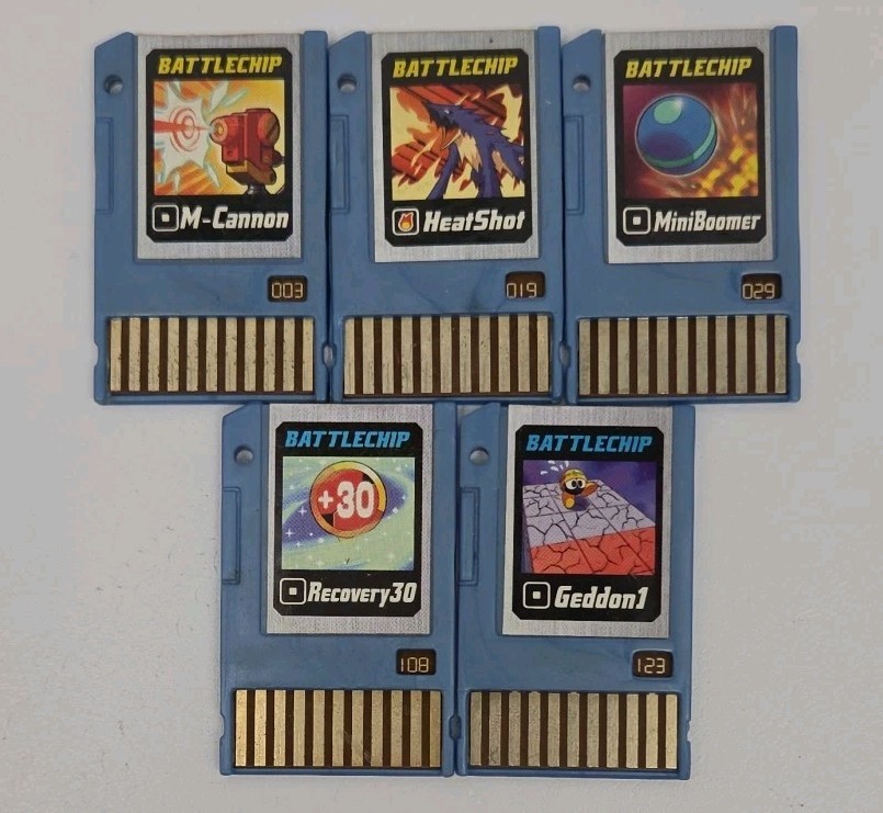 Lot Of 5 Mega man Battle Chip Games 2004 MegaMan Takara
