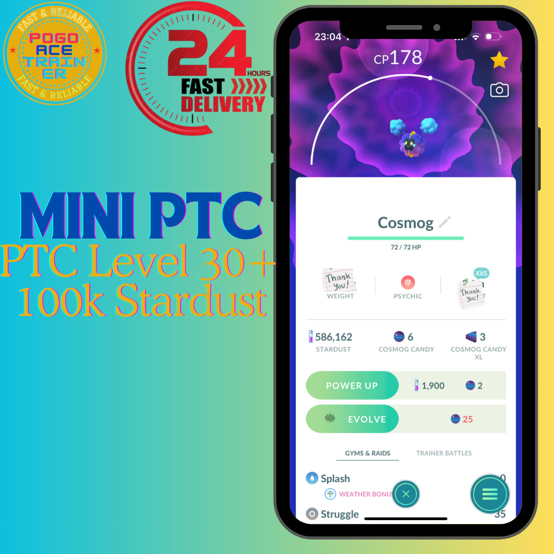 Cosmog size XXS – PTC Level 30+ or trade 20K Stardust