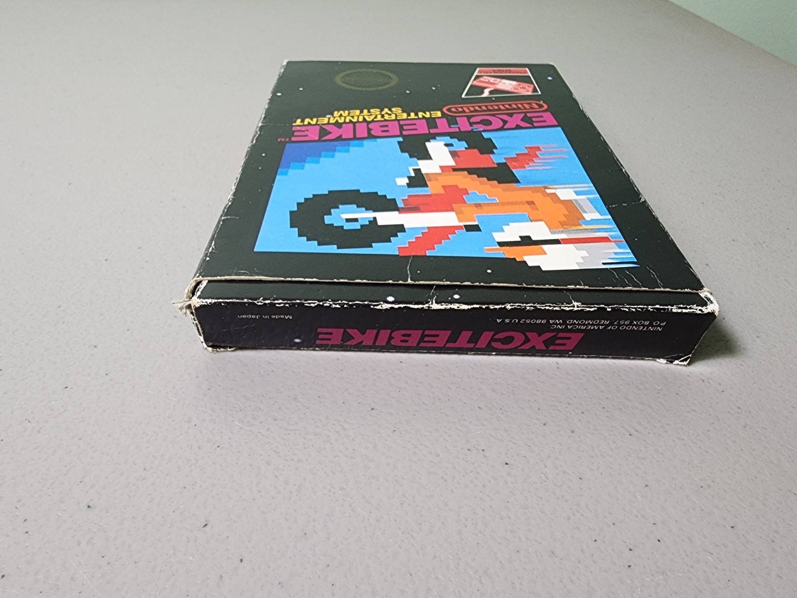 NES Excitebike (Nintendo NES, 1985) Complete CIB w/ Game Manual Box – Tested
