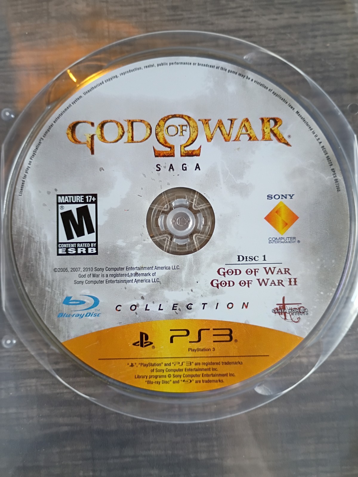 God Of War Sagan Disc 1 Playstation 3 – Disc Only – Untested