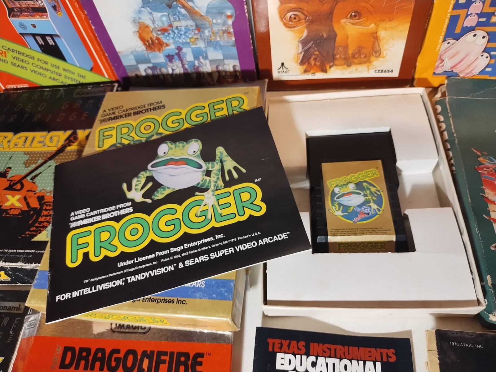 *Acceptable* Empty Atari 2600 Game Boxes & One Intellevision Game +Papers