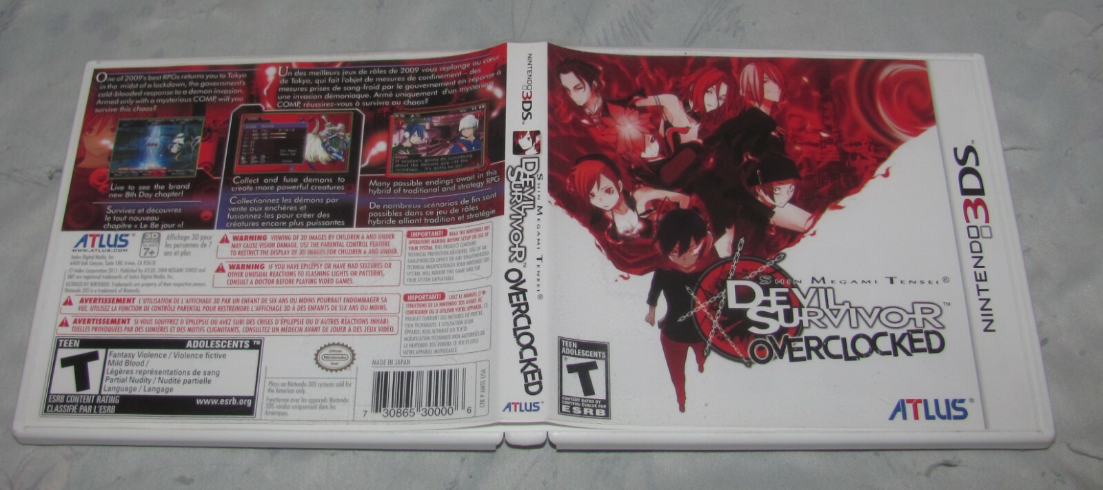 Nintendo 3DS Shin Megami Tensei Devil Survivor Over locked game, case and manual