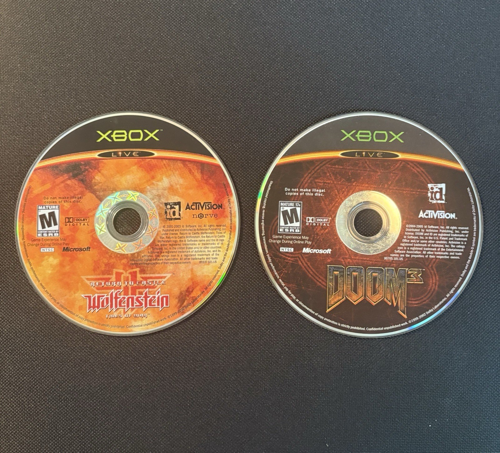 id software Xbox Bundle (Return To Castle Wolfenstein, Doom 3)