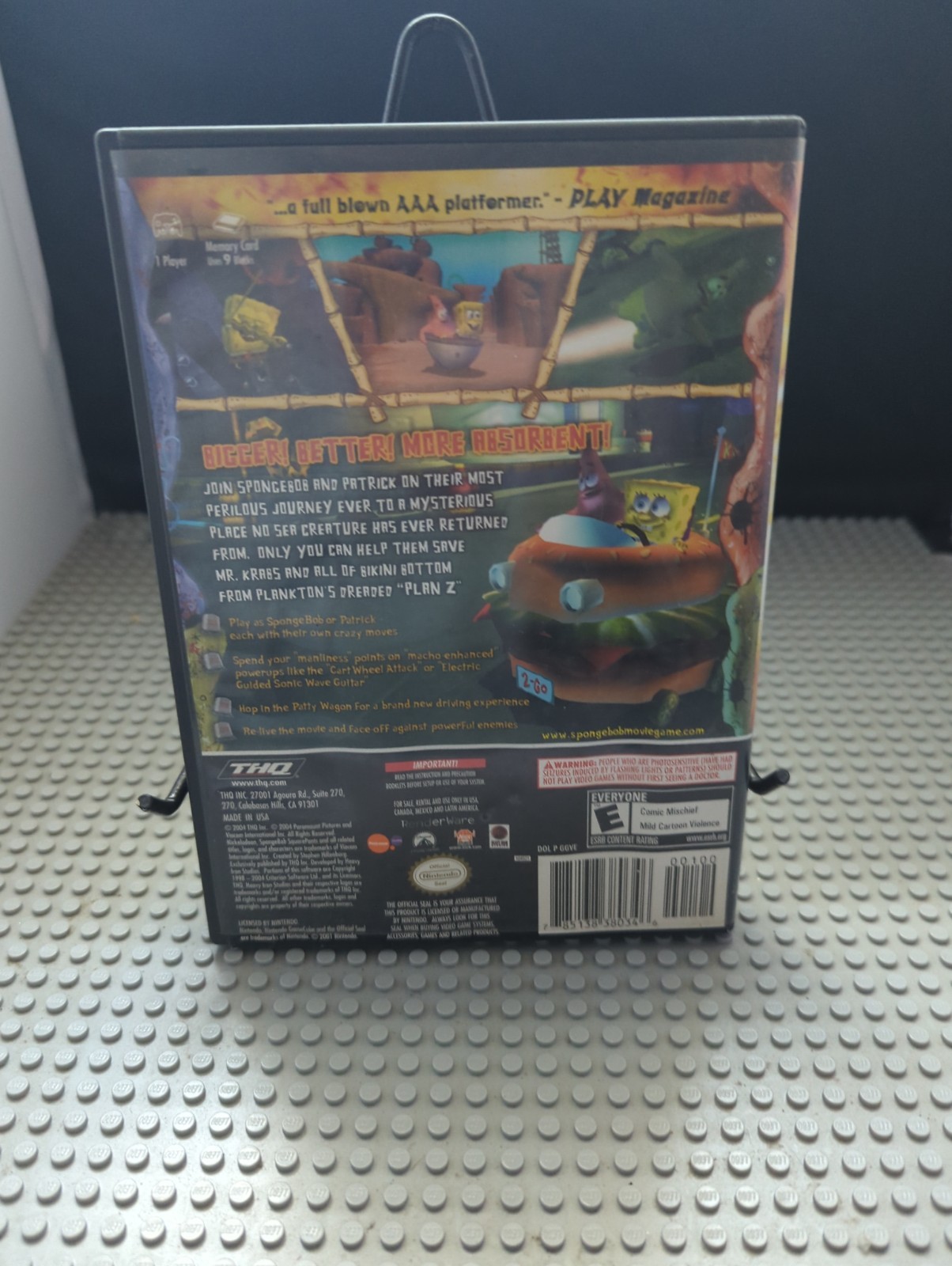 SpongeBob SquarePants Movie (Nintendo GameCube, 2004) No Manual