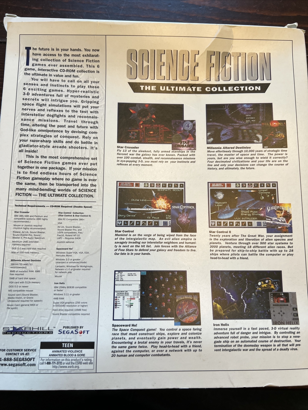 Science Fiction The Ultimate Collection CD-ROM 6 NOS PC Games
