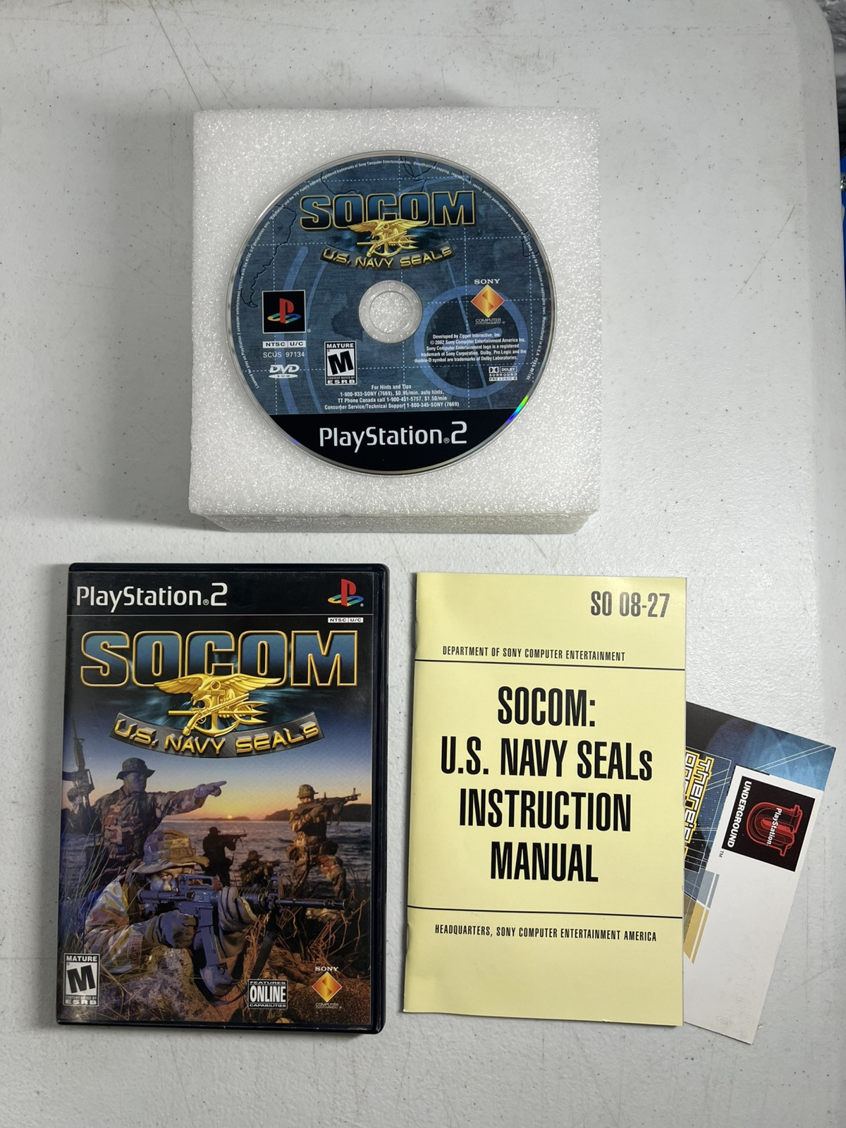 SOCOM US Navy Seals (PS2 PlayStation 2) + Reg Card – Complete CIB – TESTED