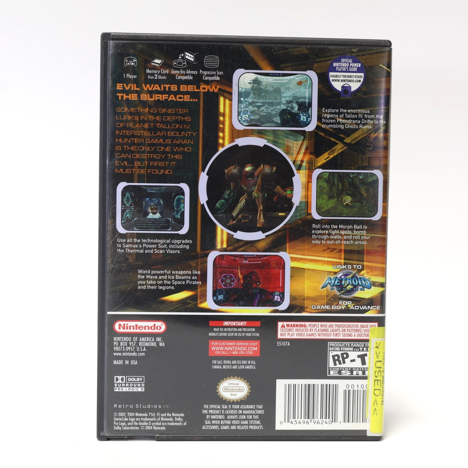 Metroid Prime Bonus Disk (GameCube) Missing Game – Auth Acceptable Cond