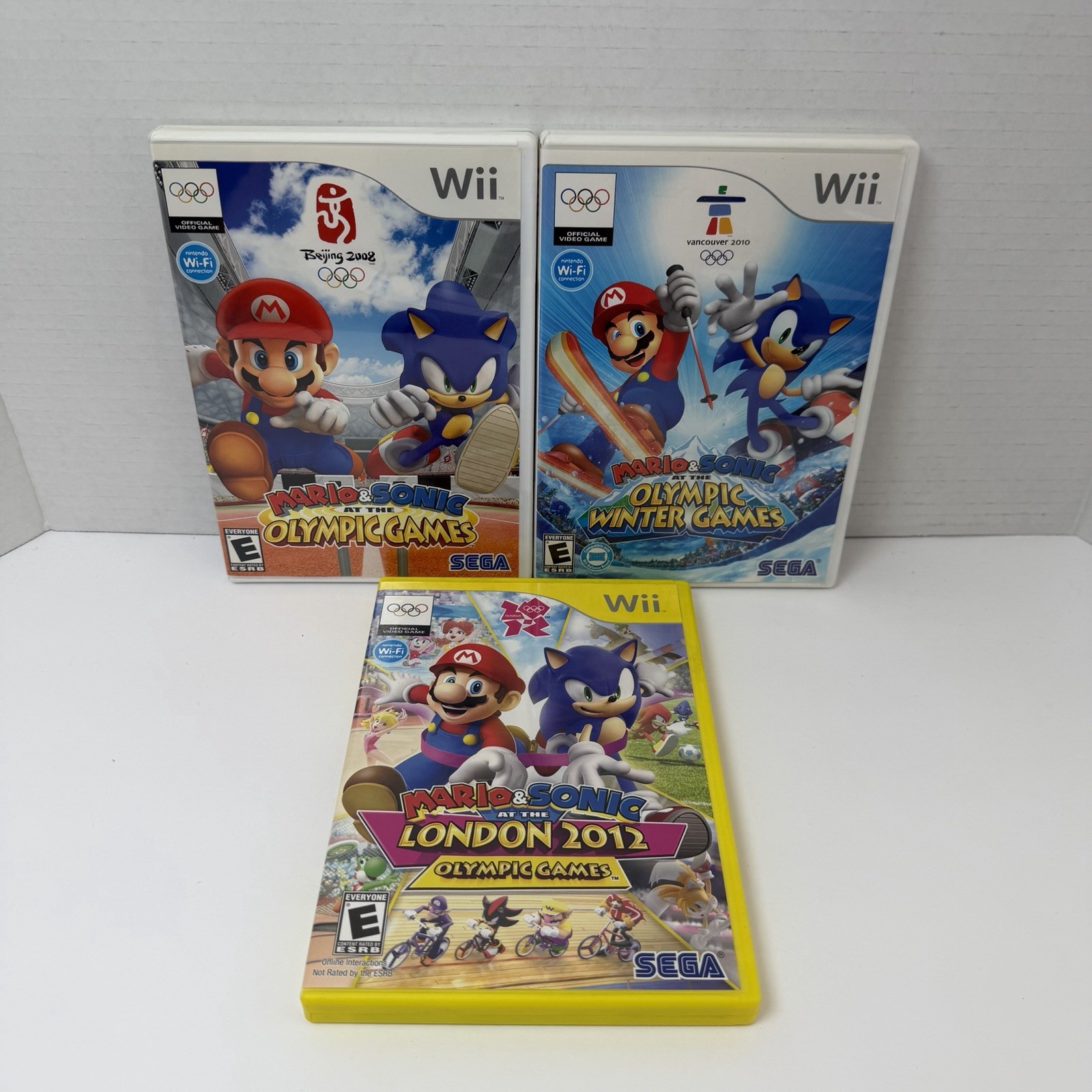 Mario & Sonic Olympic Games, Winter, London 2012 Nintendo Wii Lot Of 3 Games CIB