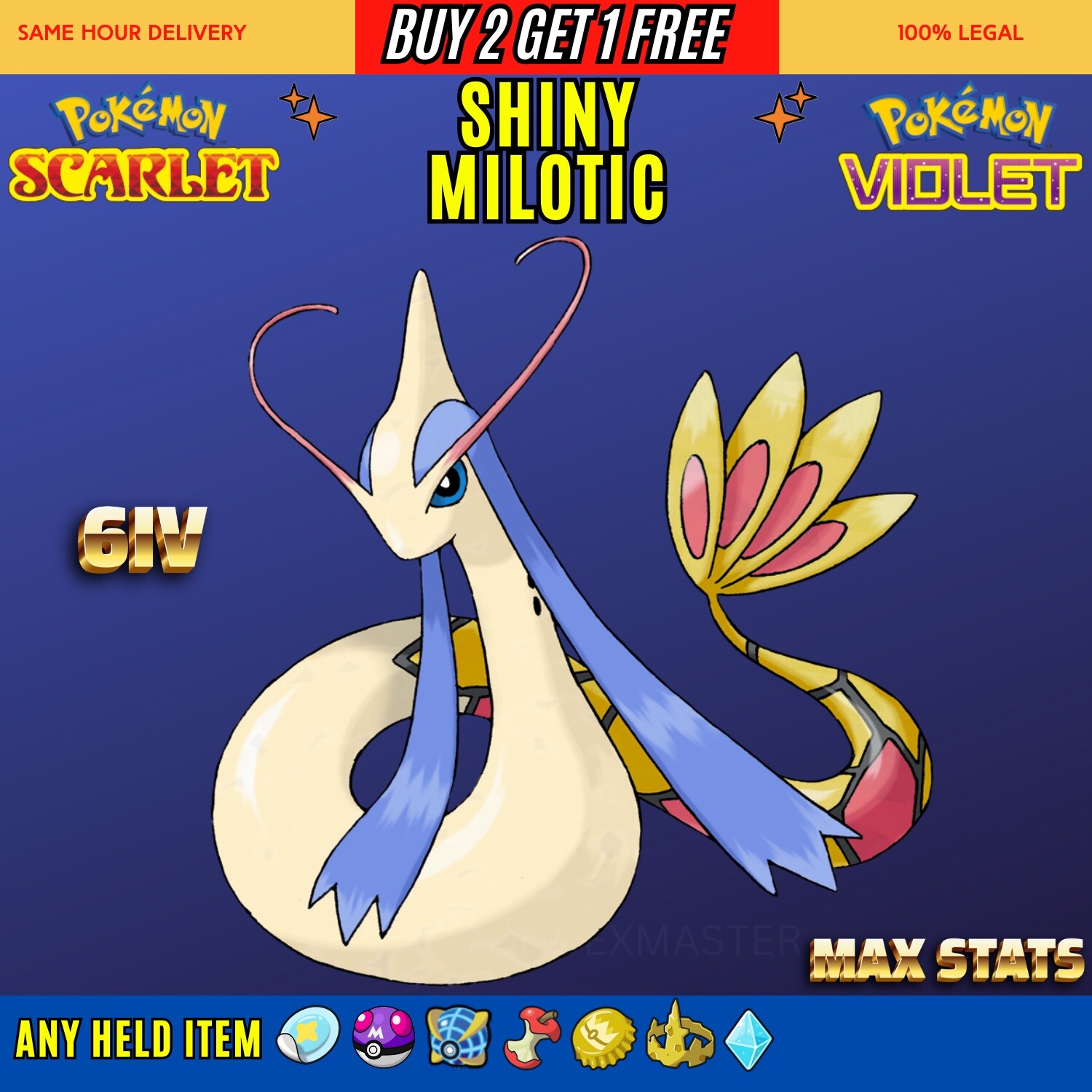 ✨6IV SHINY Milotic✨Pokemon Scarlet And Violet