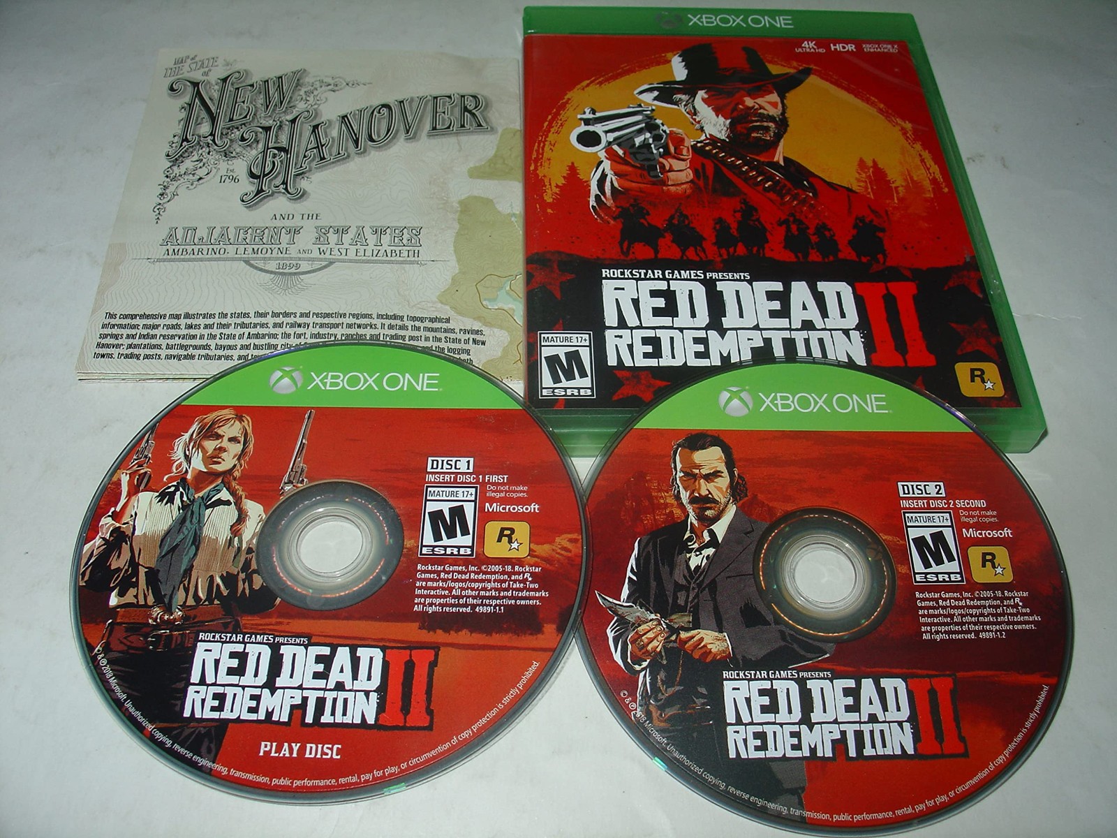 Red Dead Redemption II (Microsoft Xbox One, 2018) Mint Complete CIB w/Map Tested