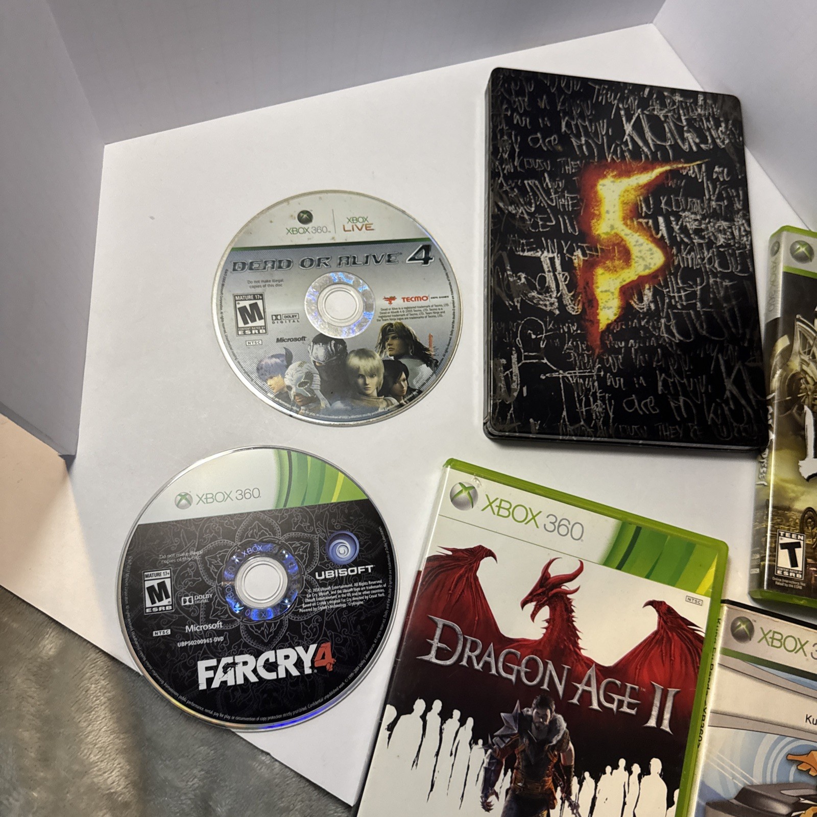Xbox 360 Game Lot! Unknown Conditions, RE5 No Game! Rest Have Games!