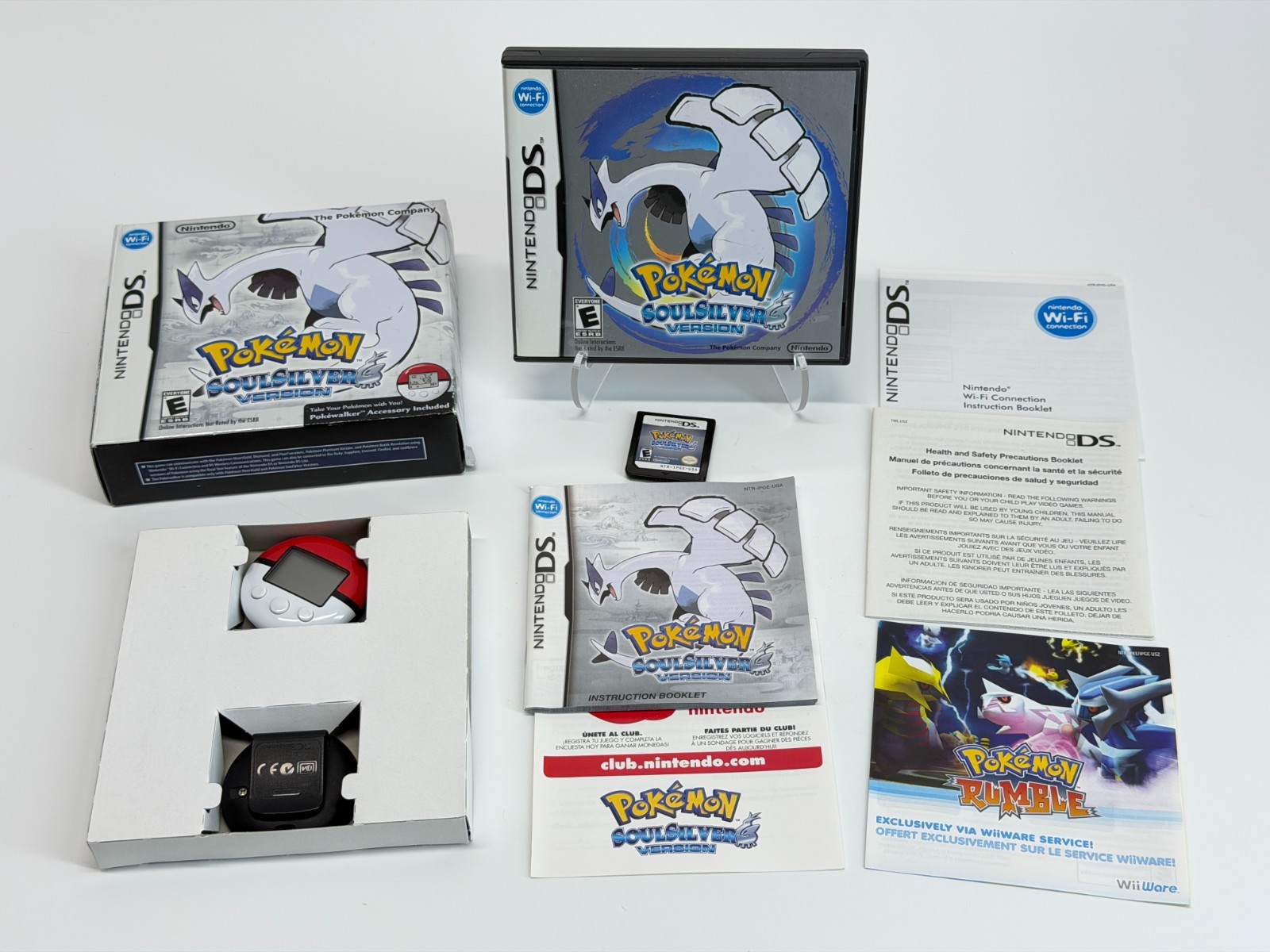 Pokemon SoulSilver Version (Nintendo DS) Complete BIG BOX Pokewalker Authentic