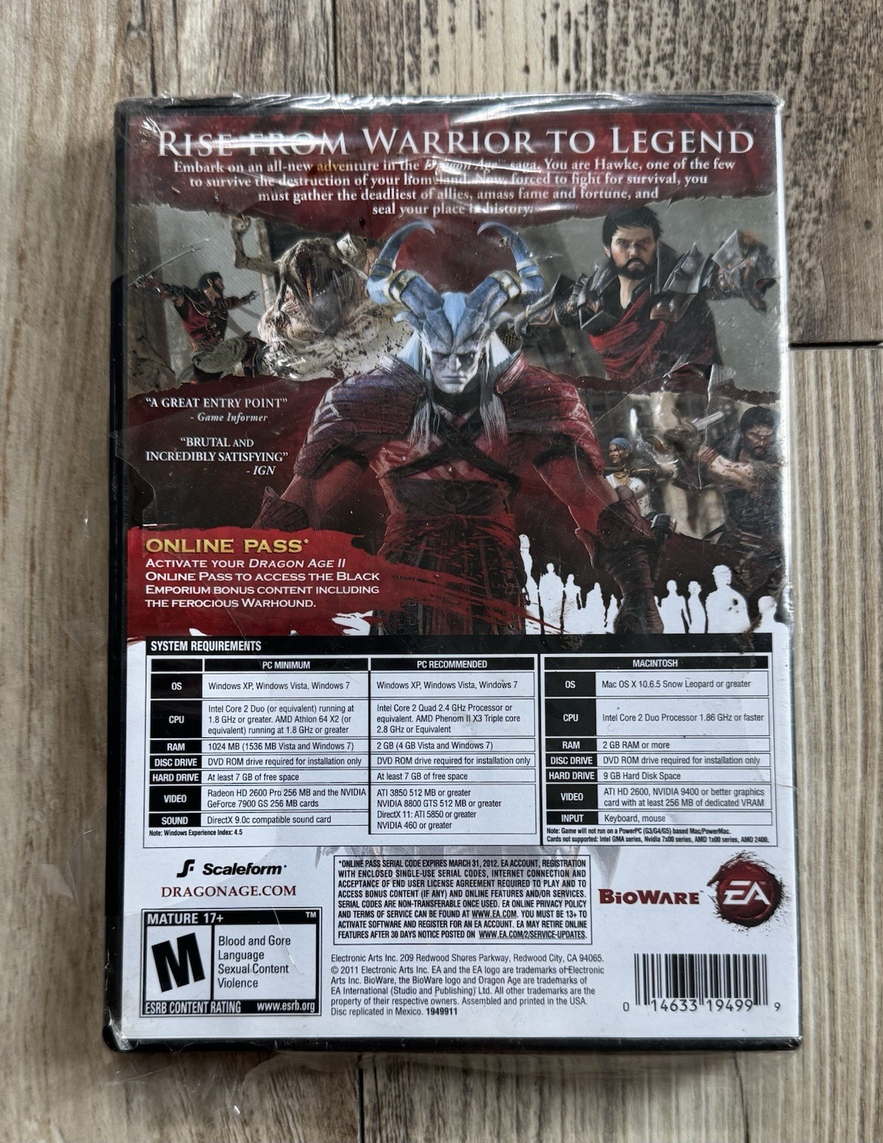 Dragon Age II PC DVD-ROM (Windows/Mac) Bioware EA 🌟 BRAND NEW & FACTORY SEALED!