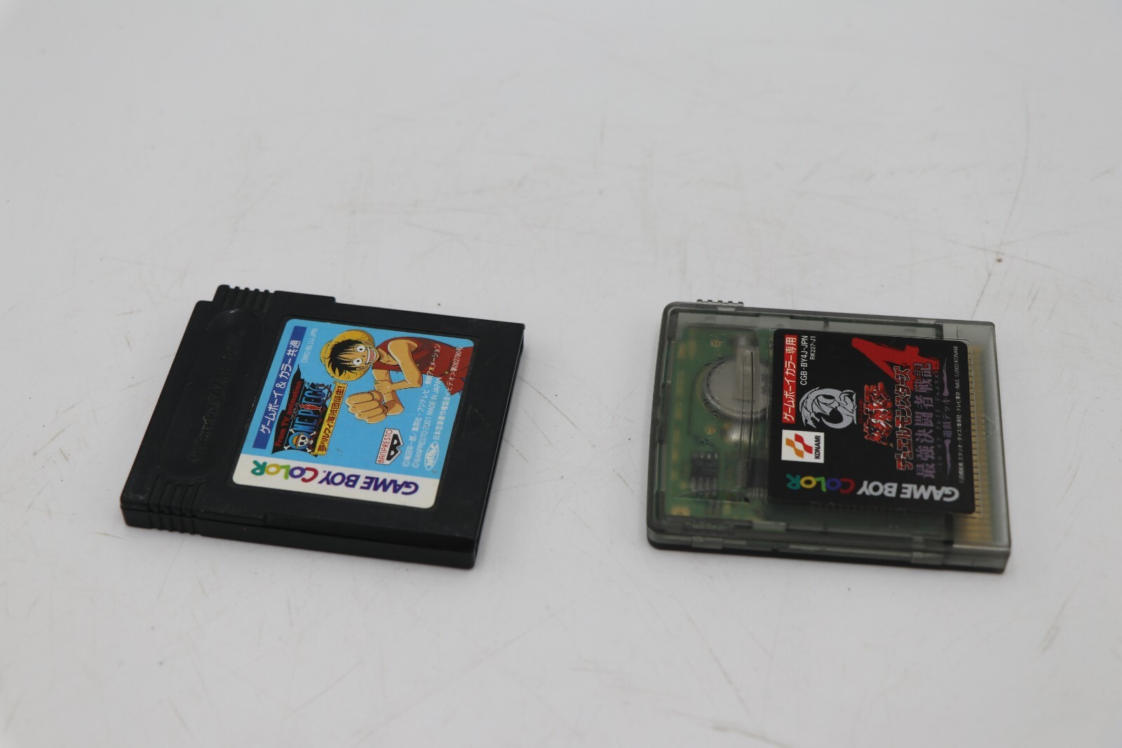 2x JP Gameboy Color Games ONE PIECE Yume No Luffy & Yu Gi Oh Duel Monsters 4