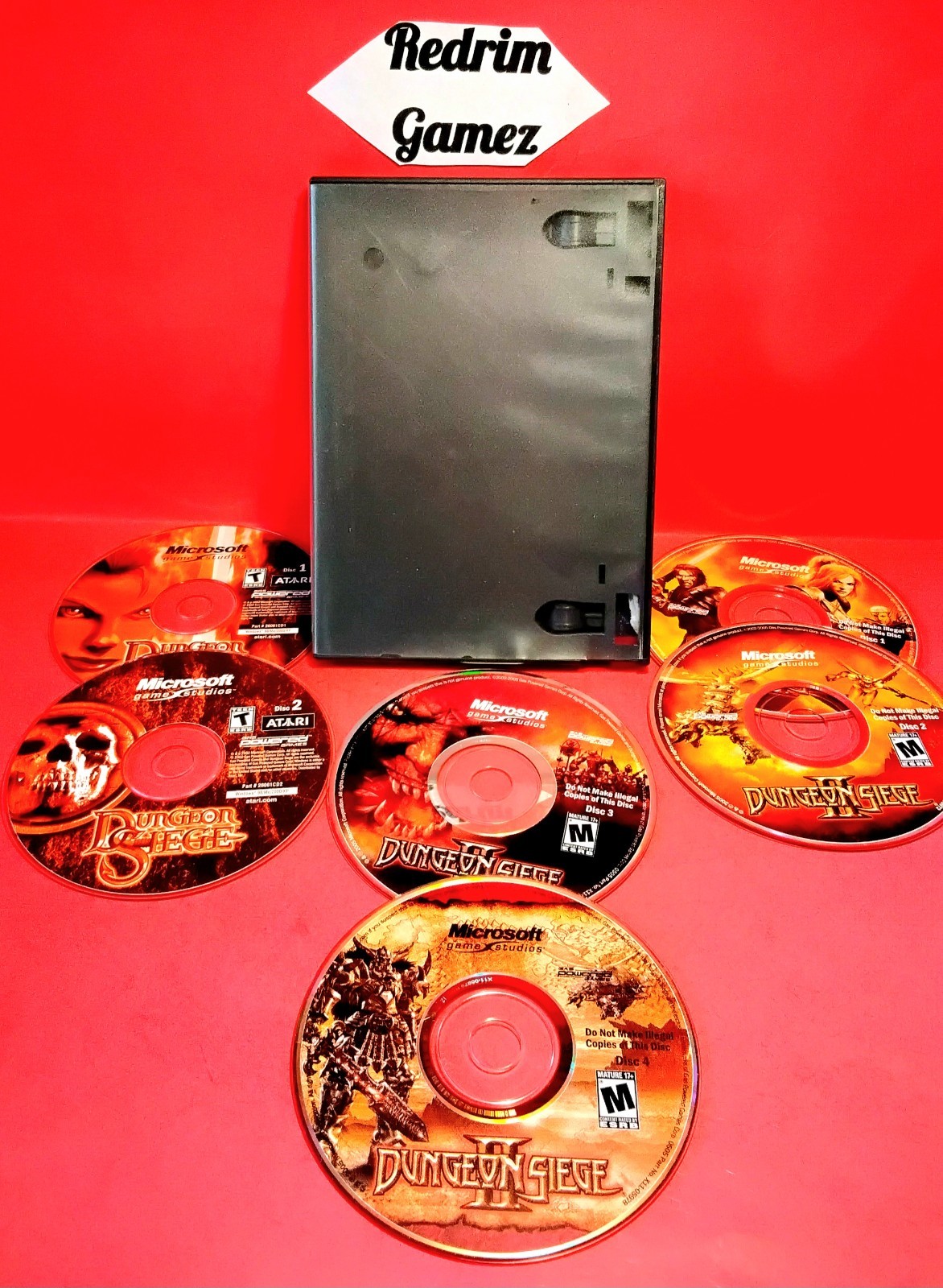 Dungeon Siege w/Dungeon Siege II w/Box Windows PC CD-Rom Video Games Fantasy