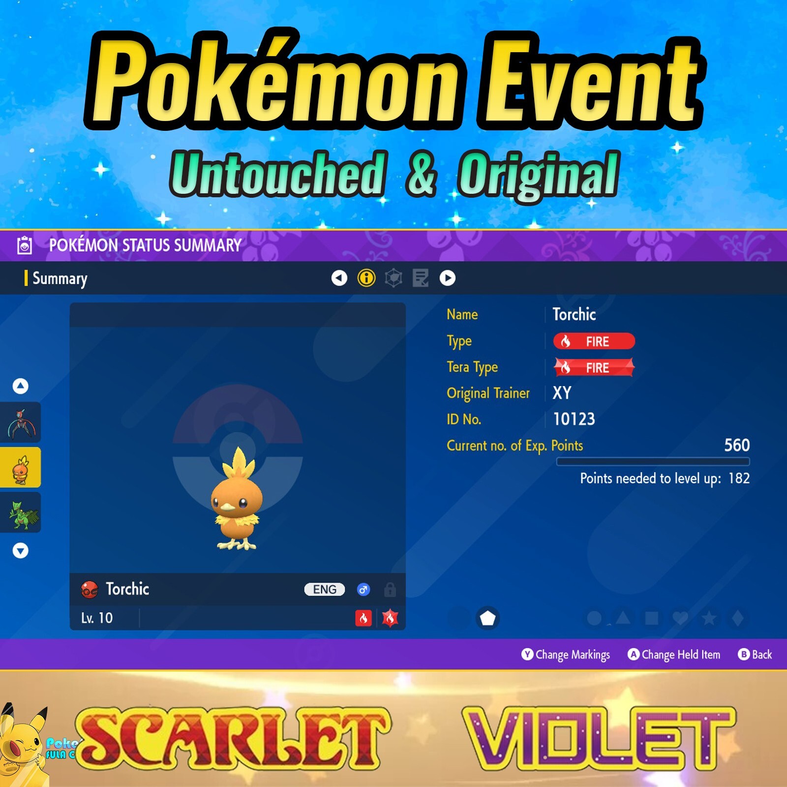 Torchic Event 💜 Mega Blaziken Event 💜 Pokémon Scarlet & Violet