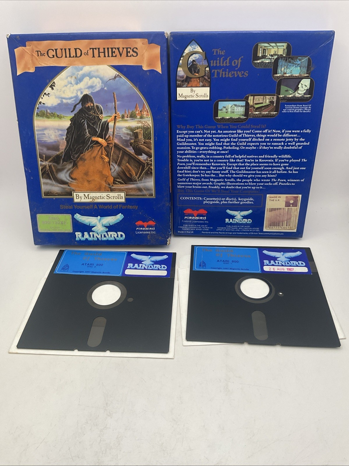 The Guild of Thieves Rainbird Software for Atari 800/130XL Magnetic Scrolls 5.25