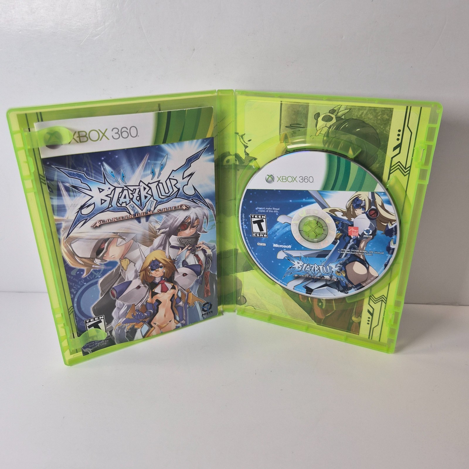 BlazBlue Continuum Shift Xbox 360 Complete Case Manual Tested
