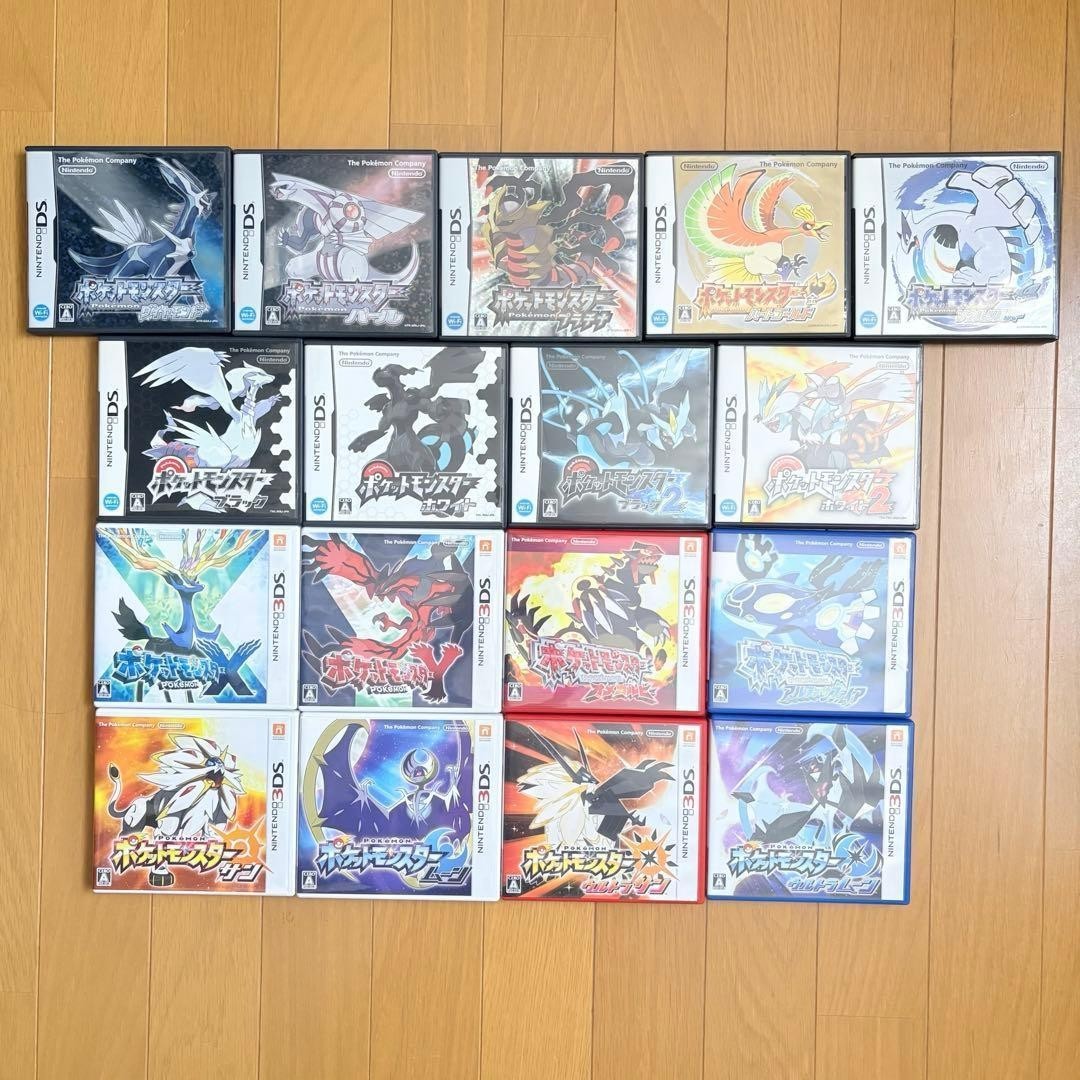 Lot 17 Pokemon DS 3DS Complete Set Nintendo DS 3DS Japan Tested NTSC-J