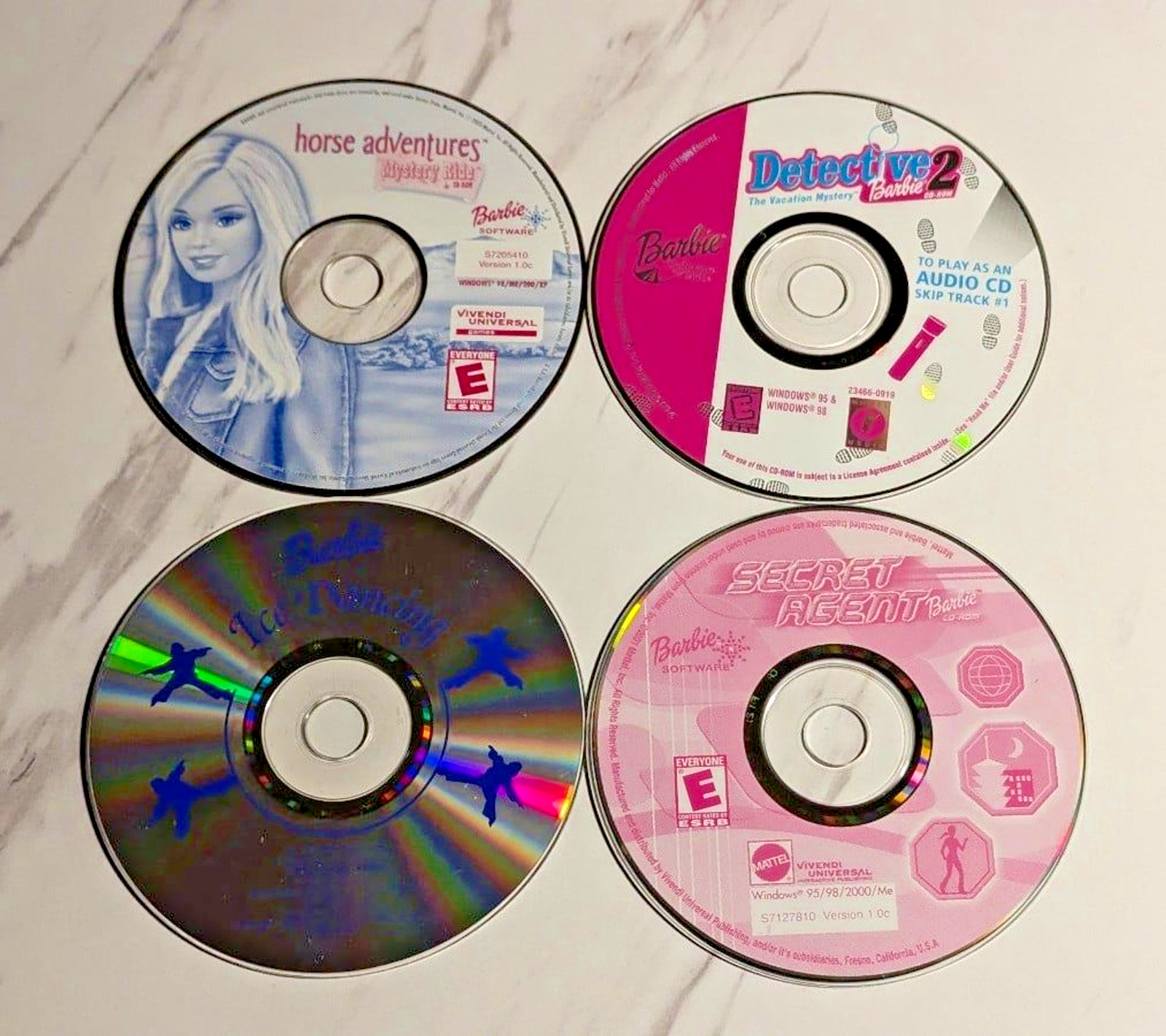 Barbie 3 PC Game Lot : Horse Adventures, Secret Agent Barbie, Barbie Detective 2