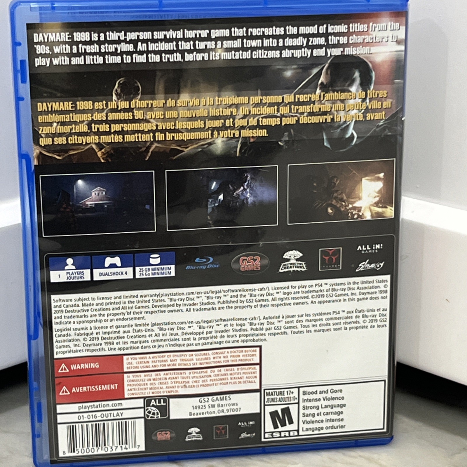 Daymare 1998 PlayStation 4